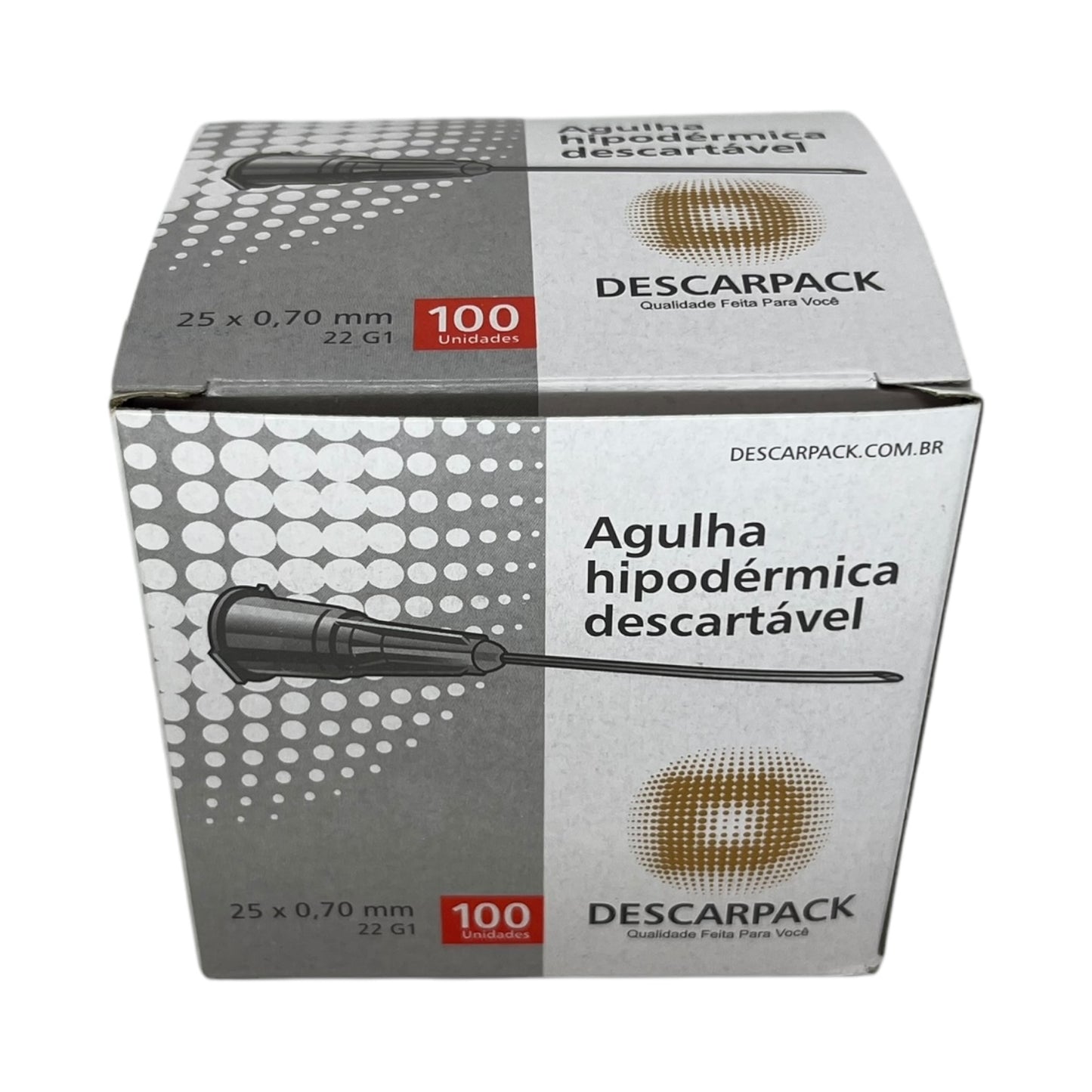 Agulha Hipodérmica 25x70 Caixa c/100 Descarpack