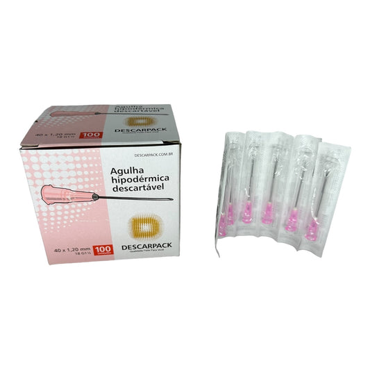 Agulha Hipodérmica 40x12 Caixa c/100 Descarpack